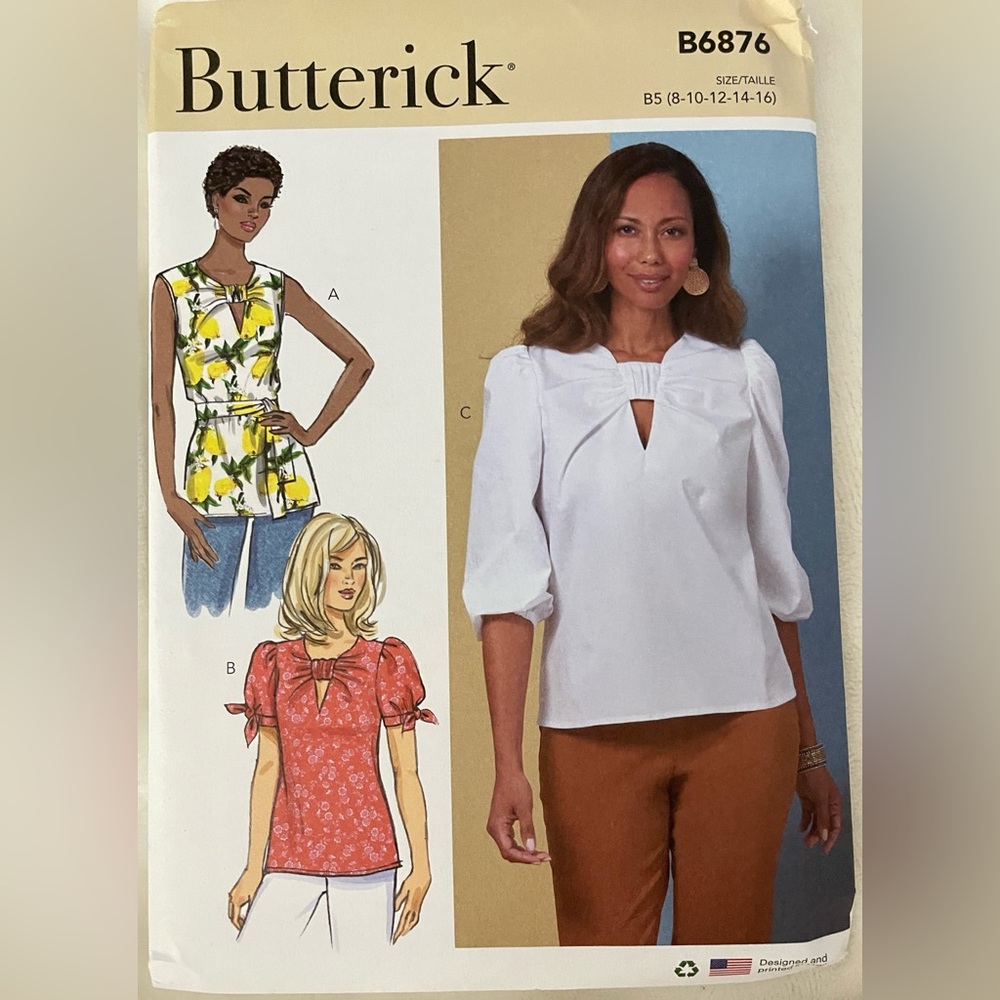 Butterick Sewing Pattern B6876 | Tunic Blouse w/Sash & Top | 8-16 | New - Picture 9 of 13